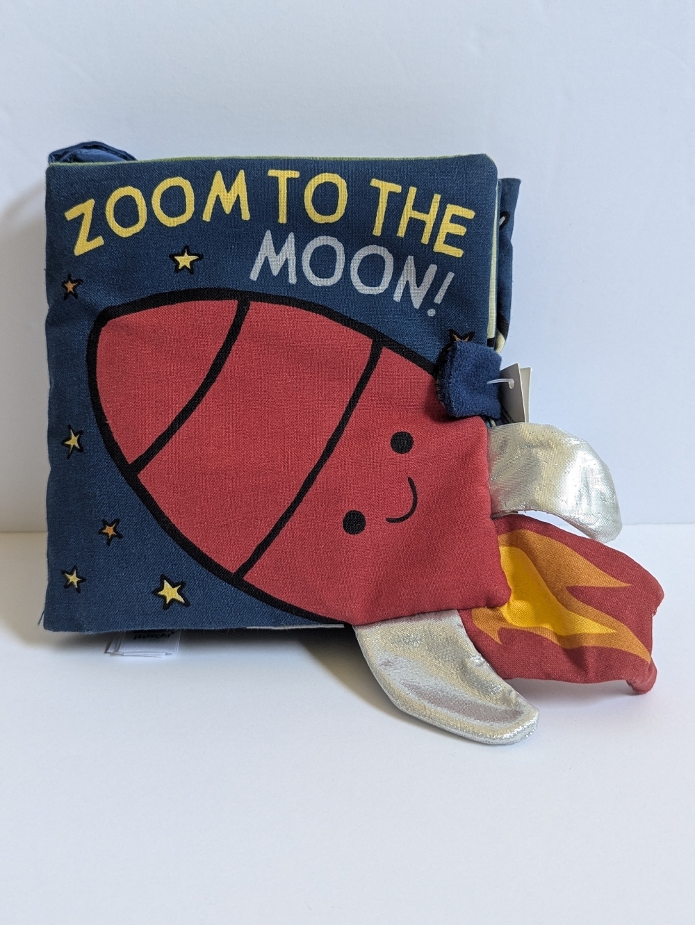 Jellycat Soft Cloth Baby Book Zoom To The Moon Crinkle 6in Mirror with Tags